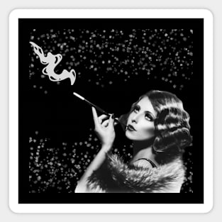 Vintage Marijuana Lady - Art Deco Glamour Magnet